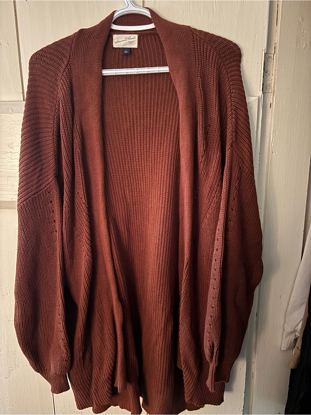 Universal Thread Burnt Orange Open-Front Knit Cardigan
